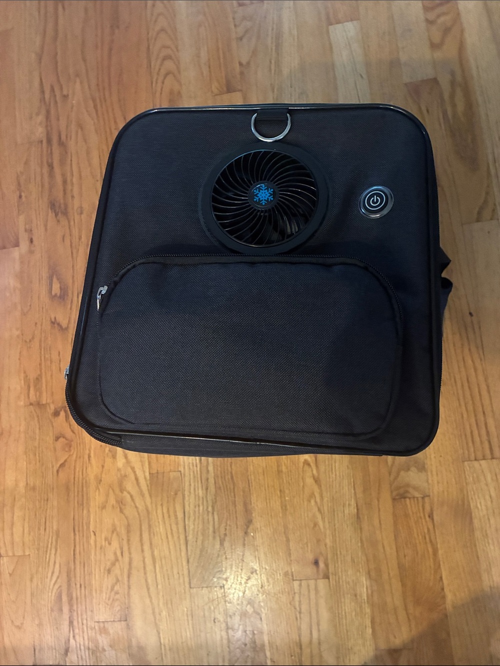 Black Pet Travel Carrier with Built-In Fan